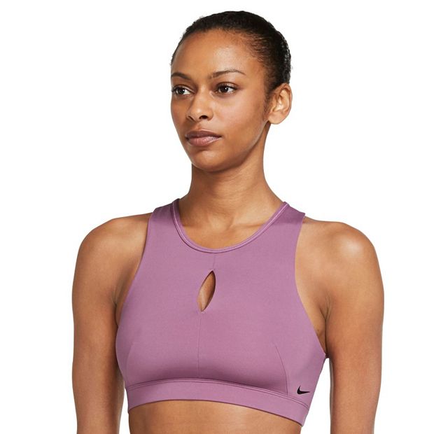 Nike Dri Fit Swoosh Medium Support Sports Bra Purple