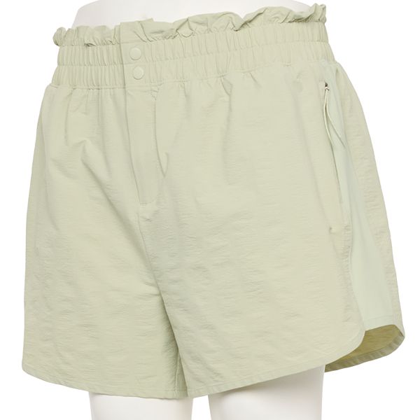 Plus Size FLX HighWaisted PaperbagWaist Shorts