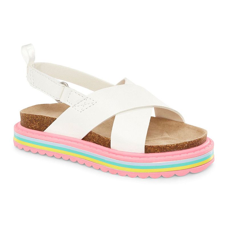 Carters Cindy Toddler Girls Sandals, Toddler Girls, Size: 4 T, White