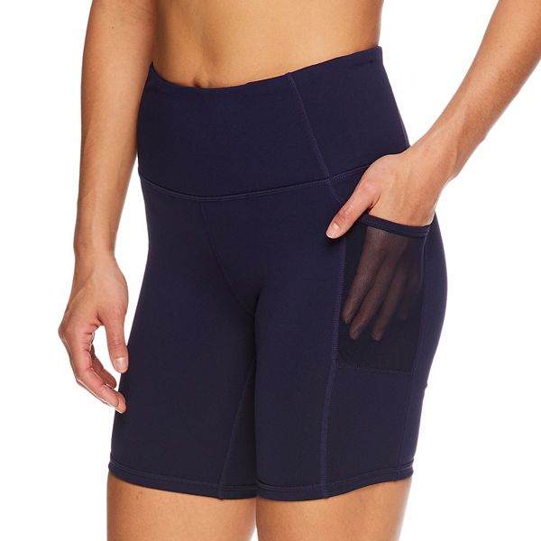 Women's Gaiam Om HighWaisted Mesh Pocket Fitted Shorts