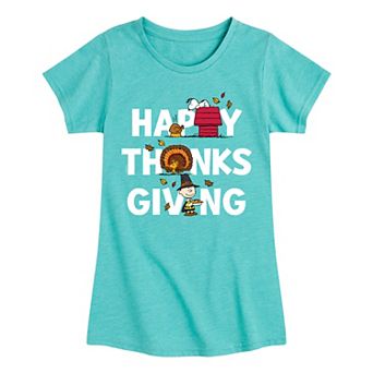 Girls 7-16 Peanuts Happy Thanksgiving Graphic Tee
