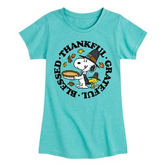 Girls 7-16 Peanuts Thankful Grateful Graphic Tee