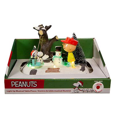 Peanuts Snoopy & Charlie Brown Musical Light-Up Christmas Table Decor