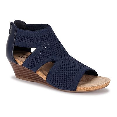 Croft & Barrow Rosiee Women's Wedge Sandals, Size: 8.5, Navy