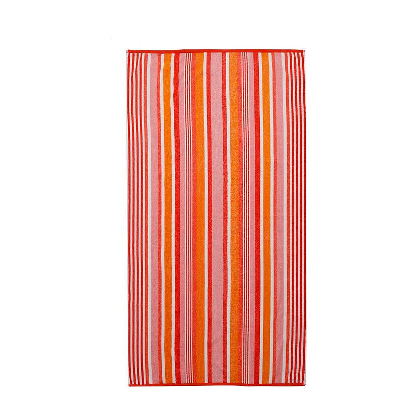The Big One Core Stripe Standard Woven Beach Towel, Pink, 34X64