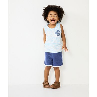 Teal 2-Piece Tank and Shorts Set by ML Kids main image 1