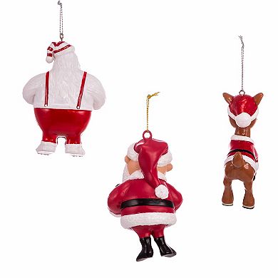 Rudolph The Red Nose Reindeer Christmas Ornament 3-piece Set