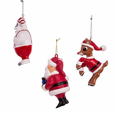 Rudolph The Red Nose Reindeer Christmas Ornament 3-piece Set