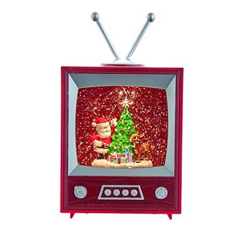 Rudolph & Santa Battery-Operated Musical TV Christmas Table Decor