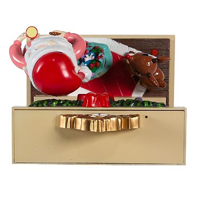 Rudolph & Santa Battery-Operated Fireplace Christmas Table Decor