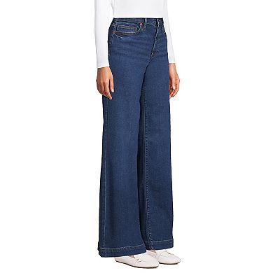 Women's Lands' End High-Rise Wide Leg Jeans