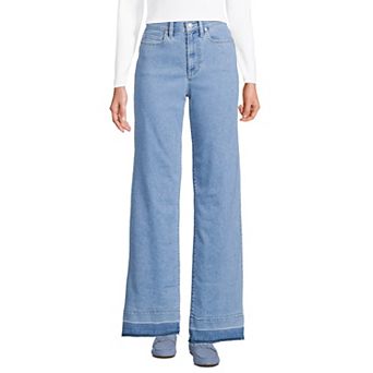 Women's Lands' End High-Rise Wide Leg Jeans