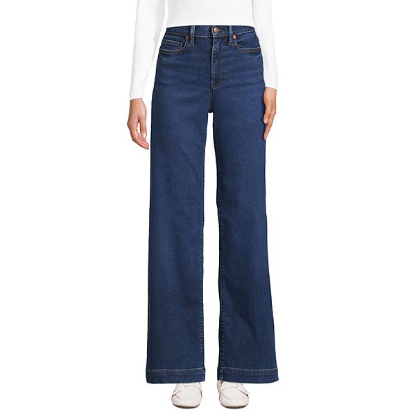 Women's Lands' End High-Rise Wide Leg Jeans