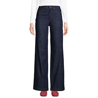 Women's Lands' End High-Rise Wide Leg Jeans
