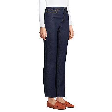 Women's Lands' End Recover High Rise Straight-Leg Ankle Jeans