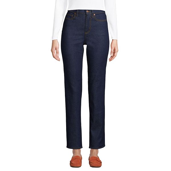 Women's Lands' End Recover High Rise Straight-Leg Ankle Jeans