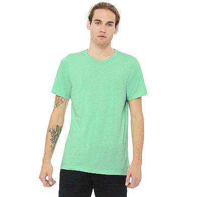 Canvas Mens Triblend Crew Neck Plain Short Sleeve T-Shirt