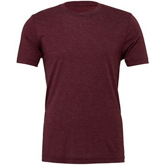 Canvas Mens Triblend Crew Neck Plain Short Sleeve T-Shirt