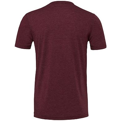 Canvas Mens Triblend Crew Neck Plain Short Sleeve T-Shirt