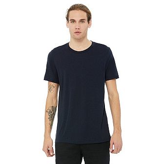 Canvas Mens Triblend Crew Neck Plain Short Sleeve T-Shirt