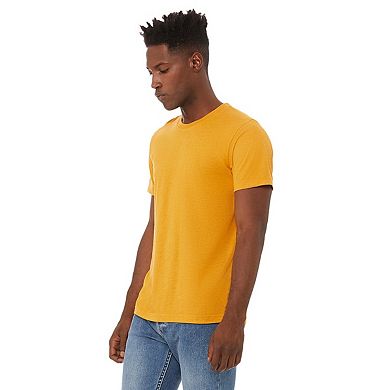 Canvas Mens Triblend Crew Neck Plain Short Sleeve T-Shirt