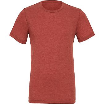 Canvas Mens Triblend Crew Neck Plain Short Sleeve T-Shirt