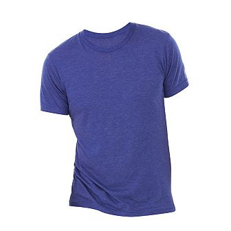 Canvas Mens Triblend Crew Neck Plain Short Sleeve T-Shirt