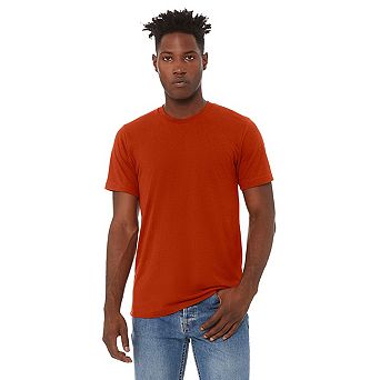 Canvas Mens Triblend Crew Neck Plain Short Sleeve T-Shirt