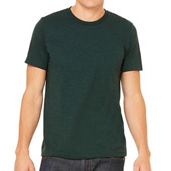 Canvas Mens Triblend Crew Neck Plain Short Sleeve T-Shirt