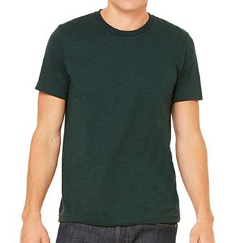 Canvas Mens Triblend Crew Neck Plain Short Sleeve T-Shirt
