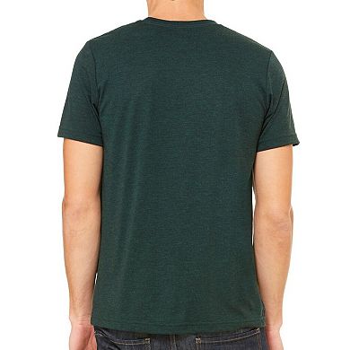 Canvas Mens Triblend Crew Neck Plain Short Sleeve T-Shirt