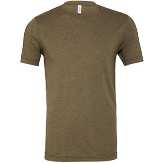 Canvas Mens Triblend Crew Neck Plain Short Sleeve T-Shirt