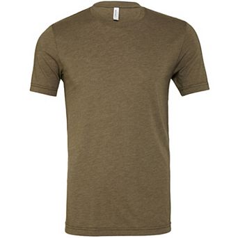 Canvas Mens Triblend Crew Neck Plain Short Sleeve T-Shirt