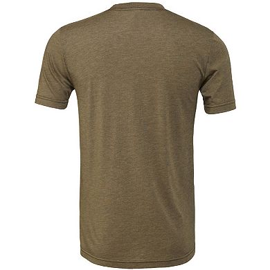 Canvas Mens Triblend Crew Neck Plain Short Sleeve T-Shirt