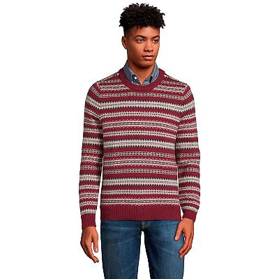 Men s Lands End Lighthouse Snowflake Sweater