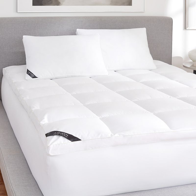 J Queen New York Regency 300 Thread Count Cotton Sateen Mattress Topper, Queen