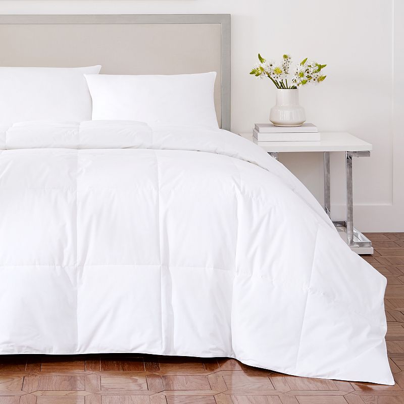 Five Queens Court Elegance Down Lightweight Comforter, White, Twin