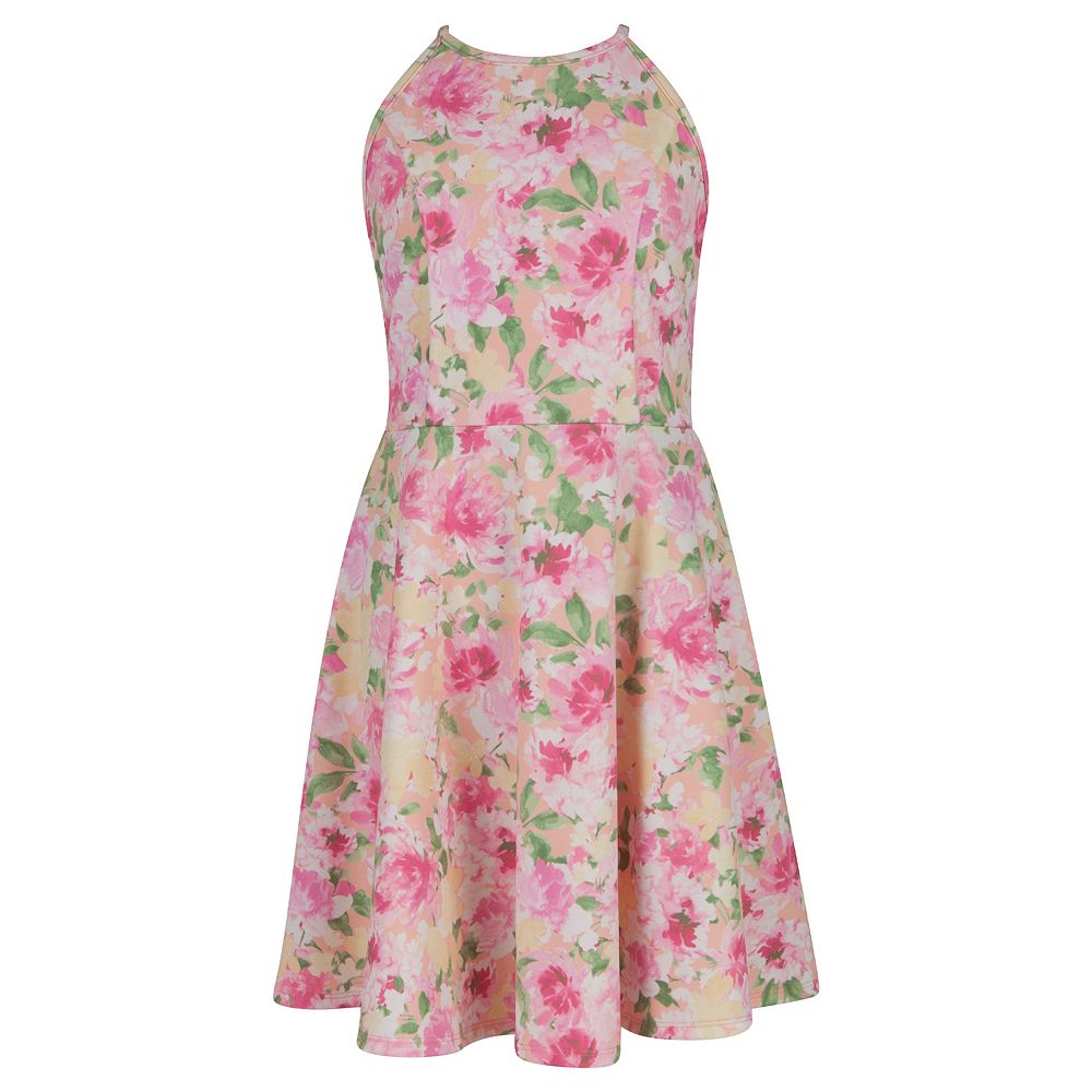 Speechless Girls 7-16 Scallop Floral Hi Low Dress main image 1