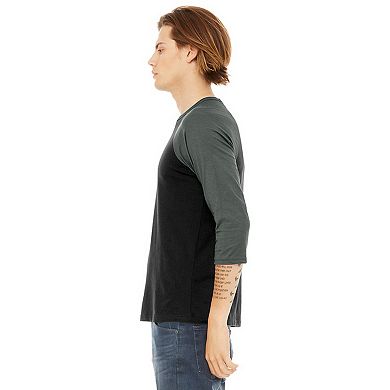 Canvas Mens 3/4 Sleeve Baseball T-Shirt