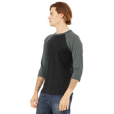 Canvas Mens 3/4 Sleeve Baseball T-Shirt