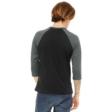 Canvas Mens 3/4 Sleeve Baseball T-Shirt