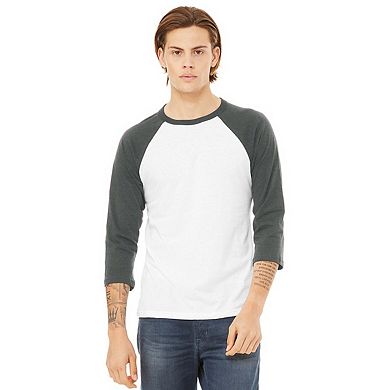 Canvas Mens 3/4 Sleeve Baseball T-Shirt