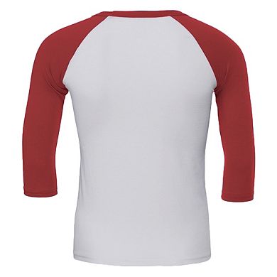 Canvas Mens 3/4 Sleeve Baseball T-Shirt