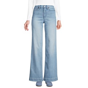Women's Lands' End Tall High-Rise Wide Leg Jeans