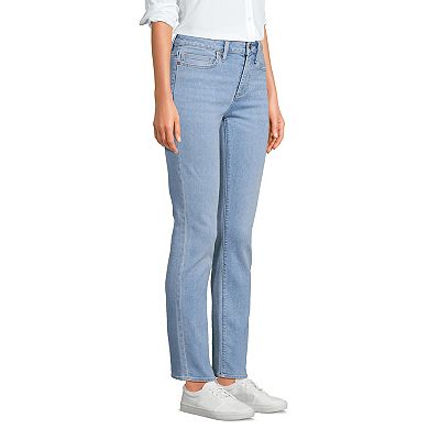 Women's Lands' End Mid-Rise Straight Leg Jeans