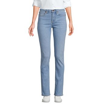 Women's Lands' End Mid-Rise Straight Leg Jeans