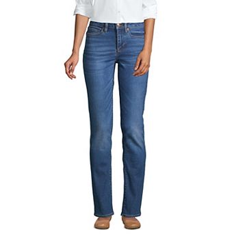 Women's Lands' End Mid-Rise Straight Leg Jeans