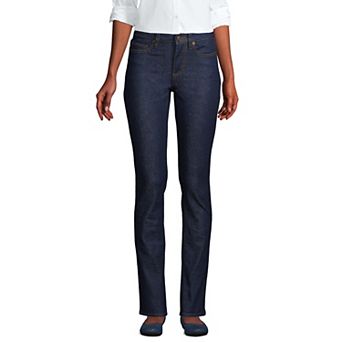 Women's Lands' End Mid-Rise Straight Leg Jeans