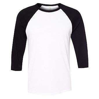Canvas Mens 3/4 Sleeve Baseball T-Shirt