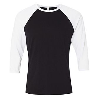 Canvas Mens 3/4 Sleeve Baseball T-Shirt